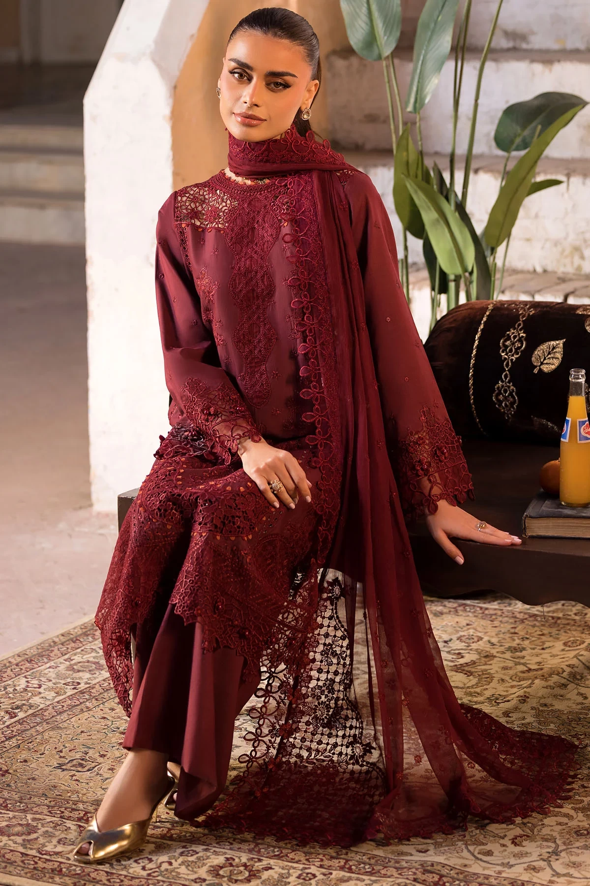 5936-CATALINA EMBROIDERED LAWN - MWU05936-999-CATALINA