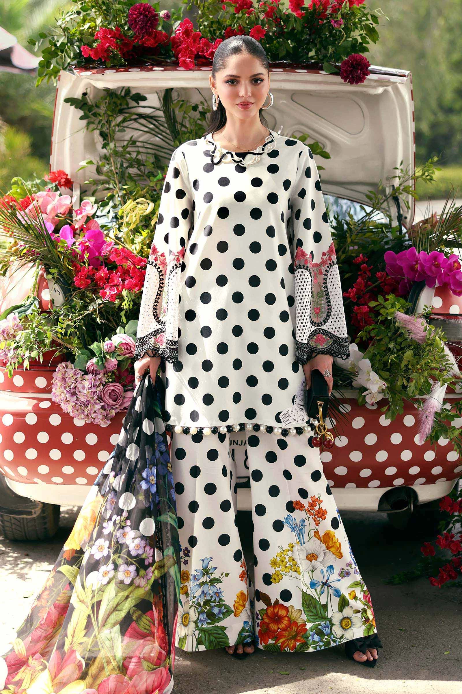 3 Piece  Embroidered Lawn Suit - MPT-3008-A