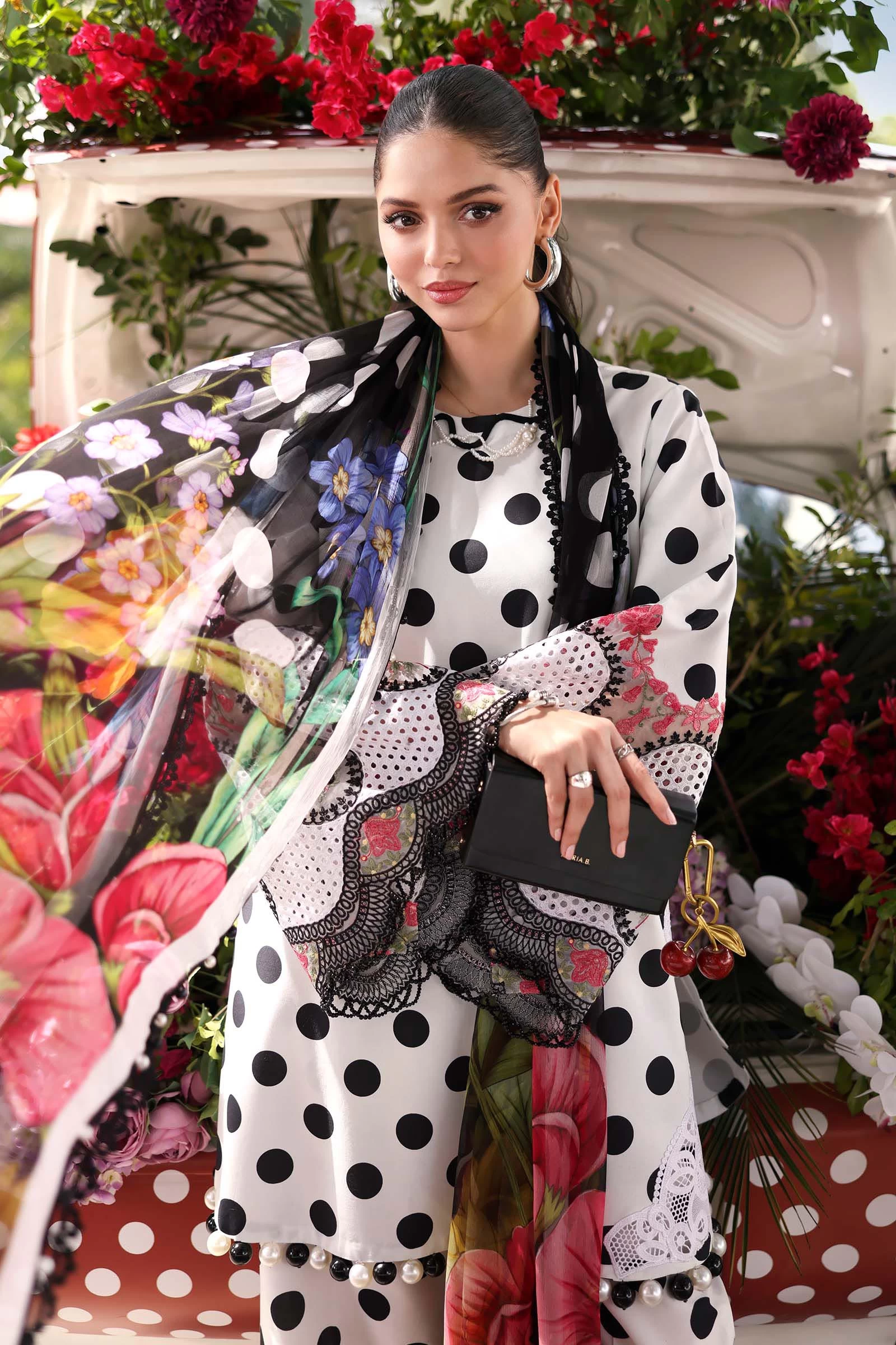 3 Piece  Embroidered Lawn Suit - MPT-3008-A