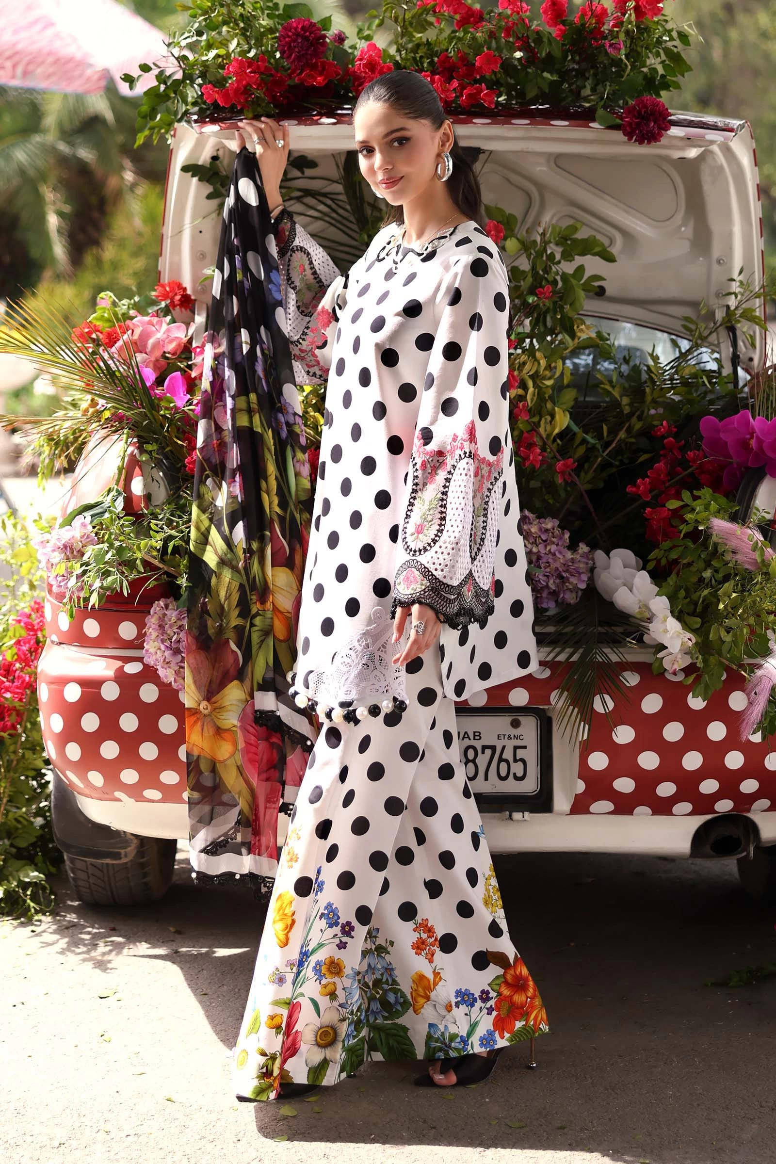 3 Piece  Embroidered Lawn Suit - MPT-3008-A