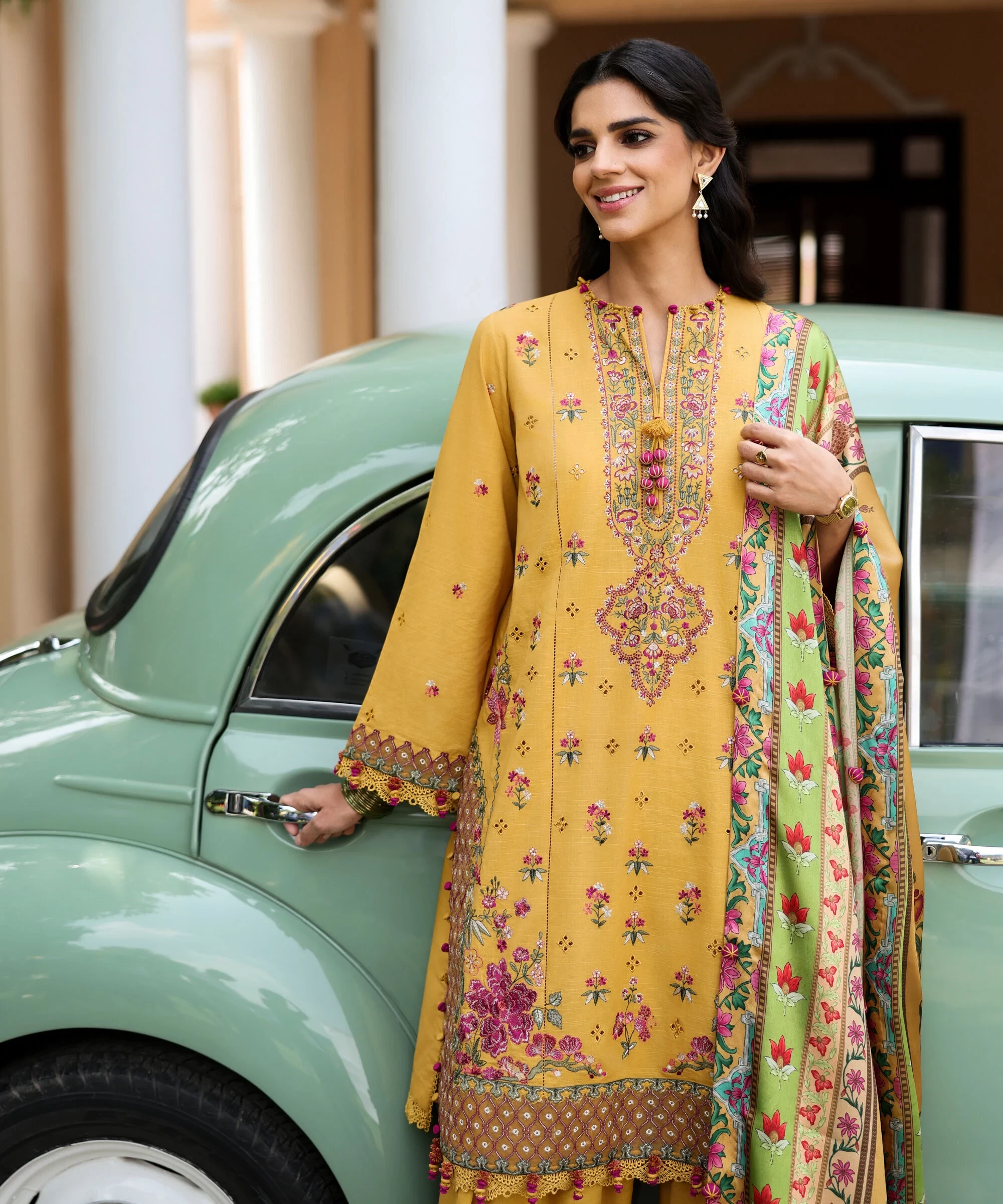 3 Piece Embroidered Lawn Suit -  3PESUS26V313