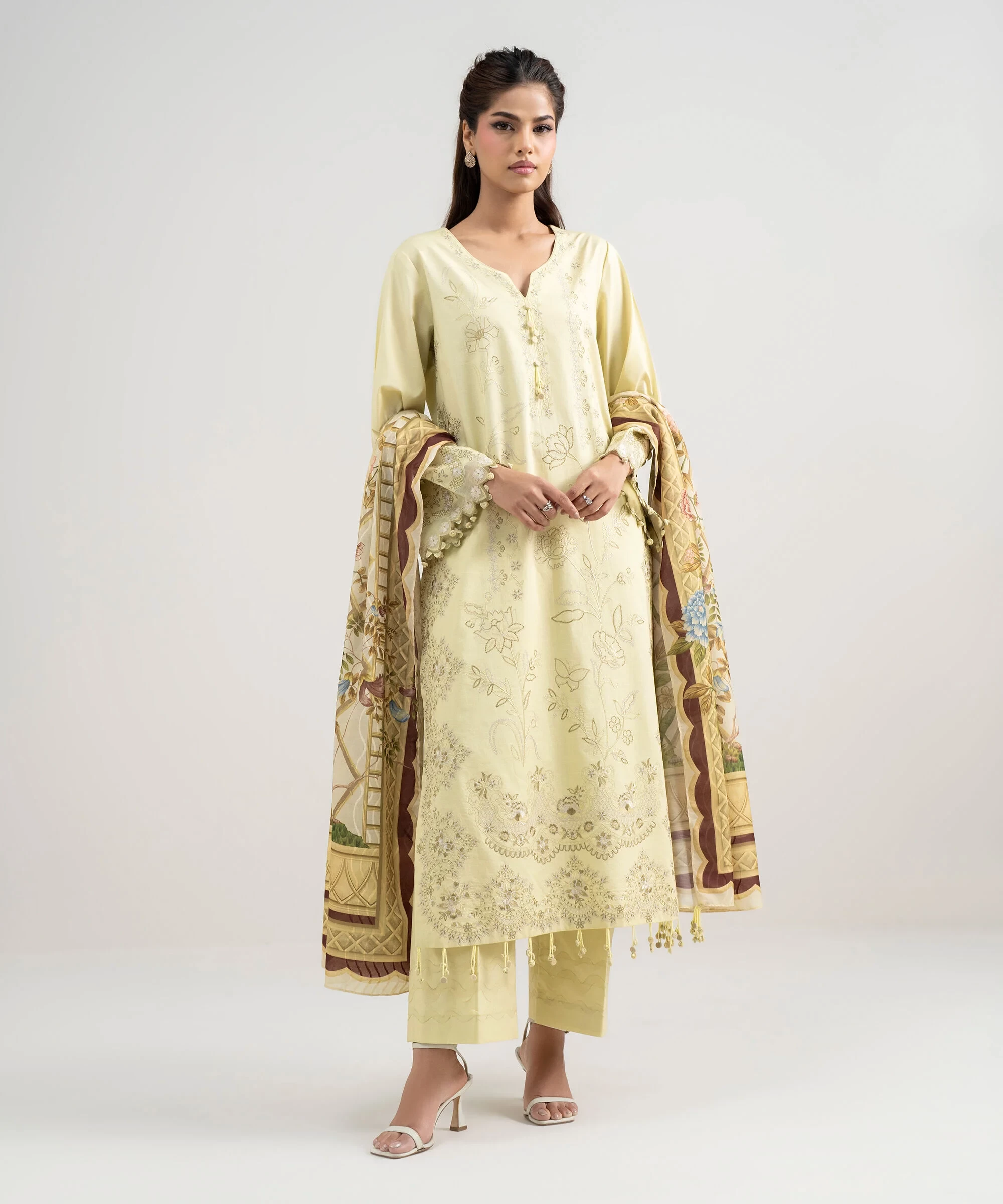 3 Piece Embroidered Lawn Suit -  3PESUS26V429