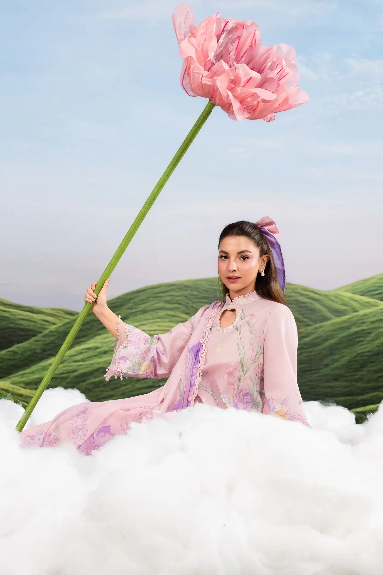 3 Pc Embroidered Lawn Suit - #MB-CUSV14-10B
