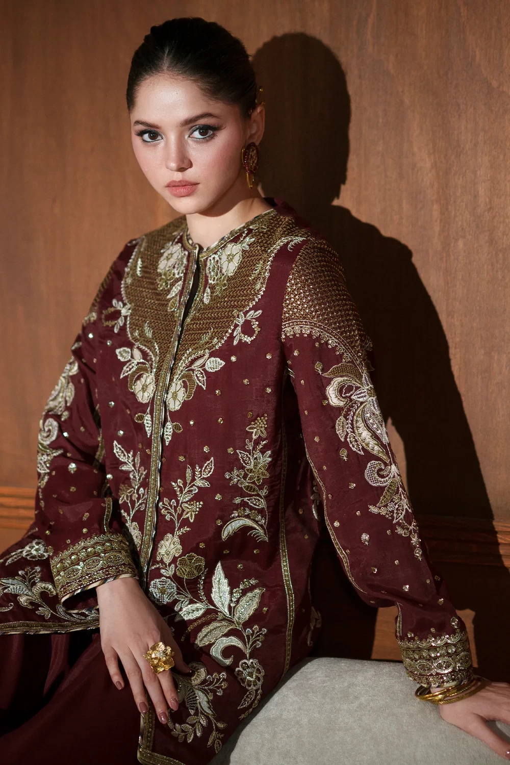 EMBROIDERED SUIT - E1077/104/415