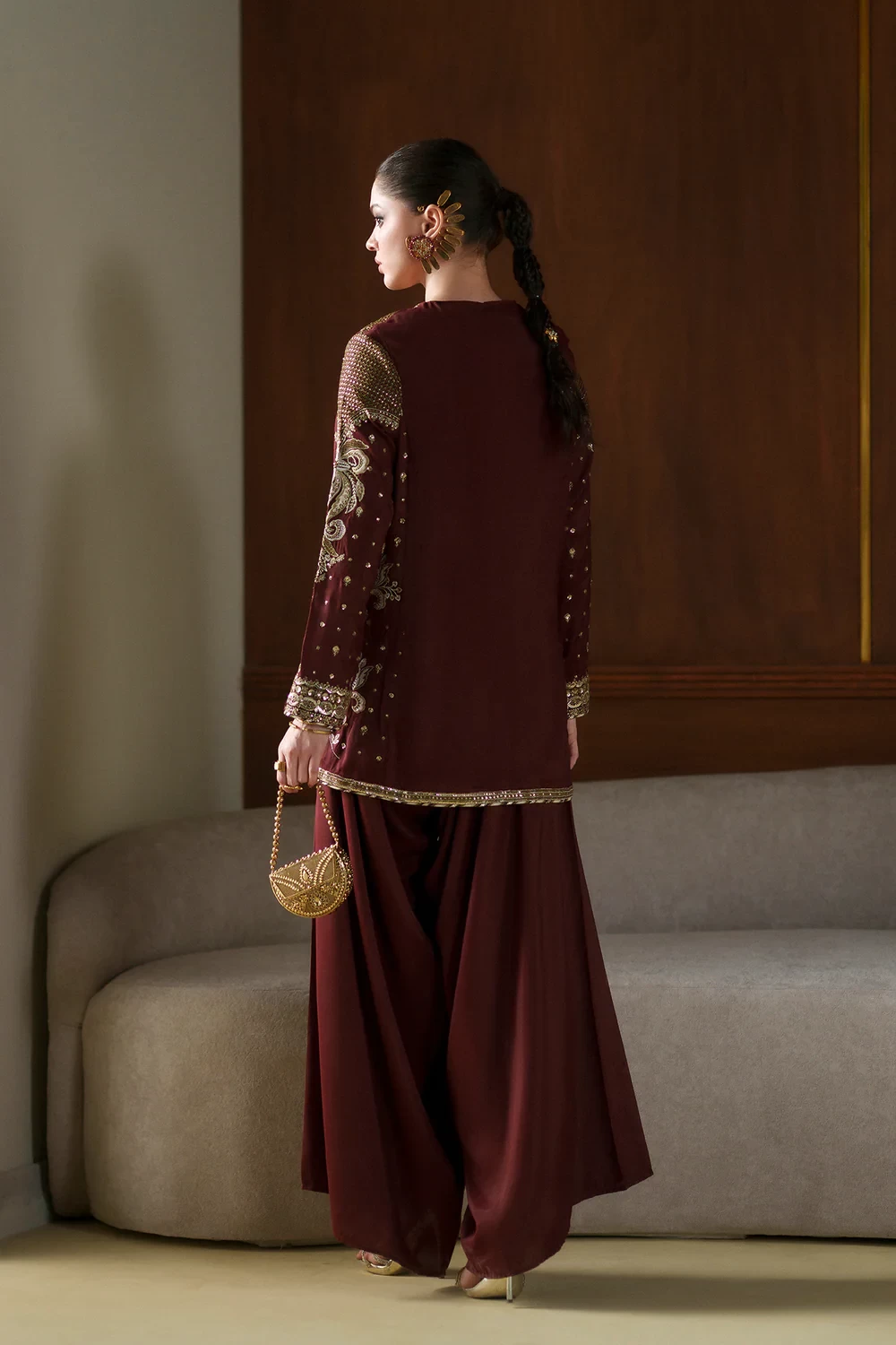 EMBROIDERED SUIT - E1077/104/415