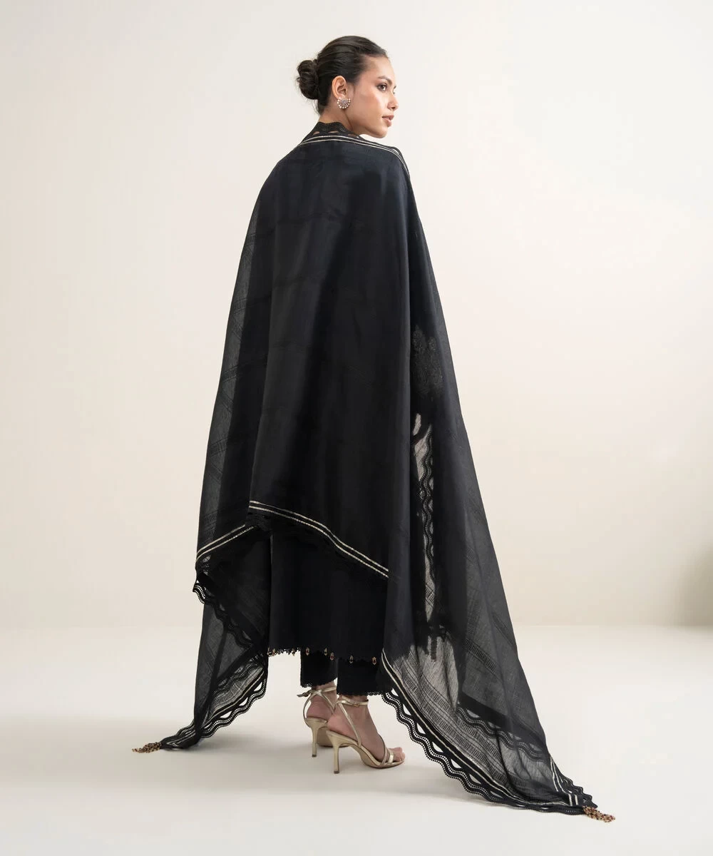 3 Piece Embroidered Jacquard Suit - 3PESUS26V435