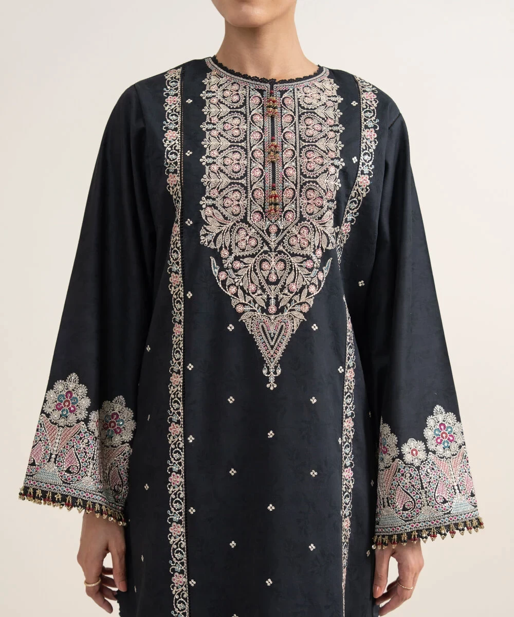 3 Piece Embroidered Jacquard Suit - 3PESUS26V435