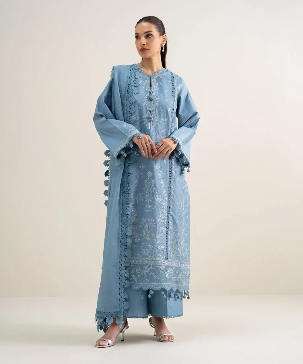 3 Piece Embroidered Lawn Suit - 3PESUS26V416