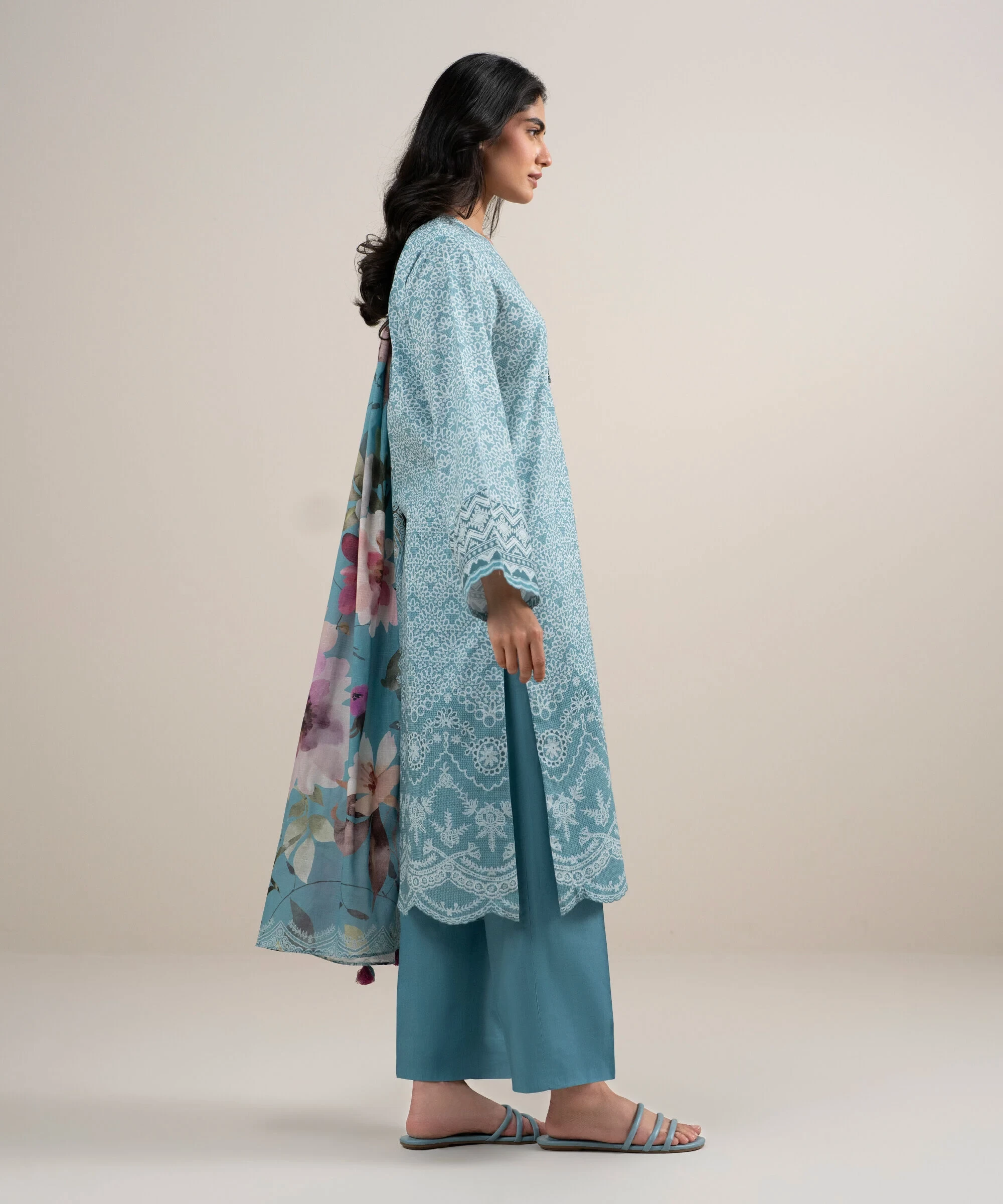 3 Piece - Printed Lawn Suit - U3PDYS26V621