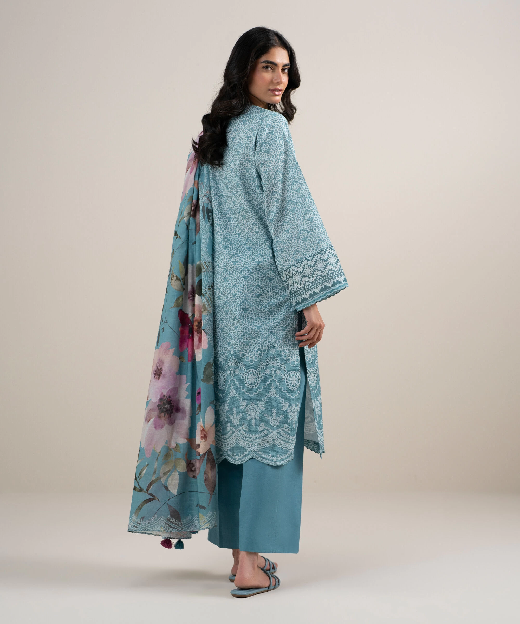 3 Piece - Printed Lawn Suit - U3PDYS26V621