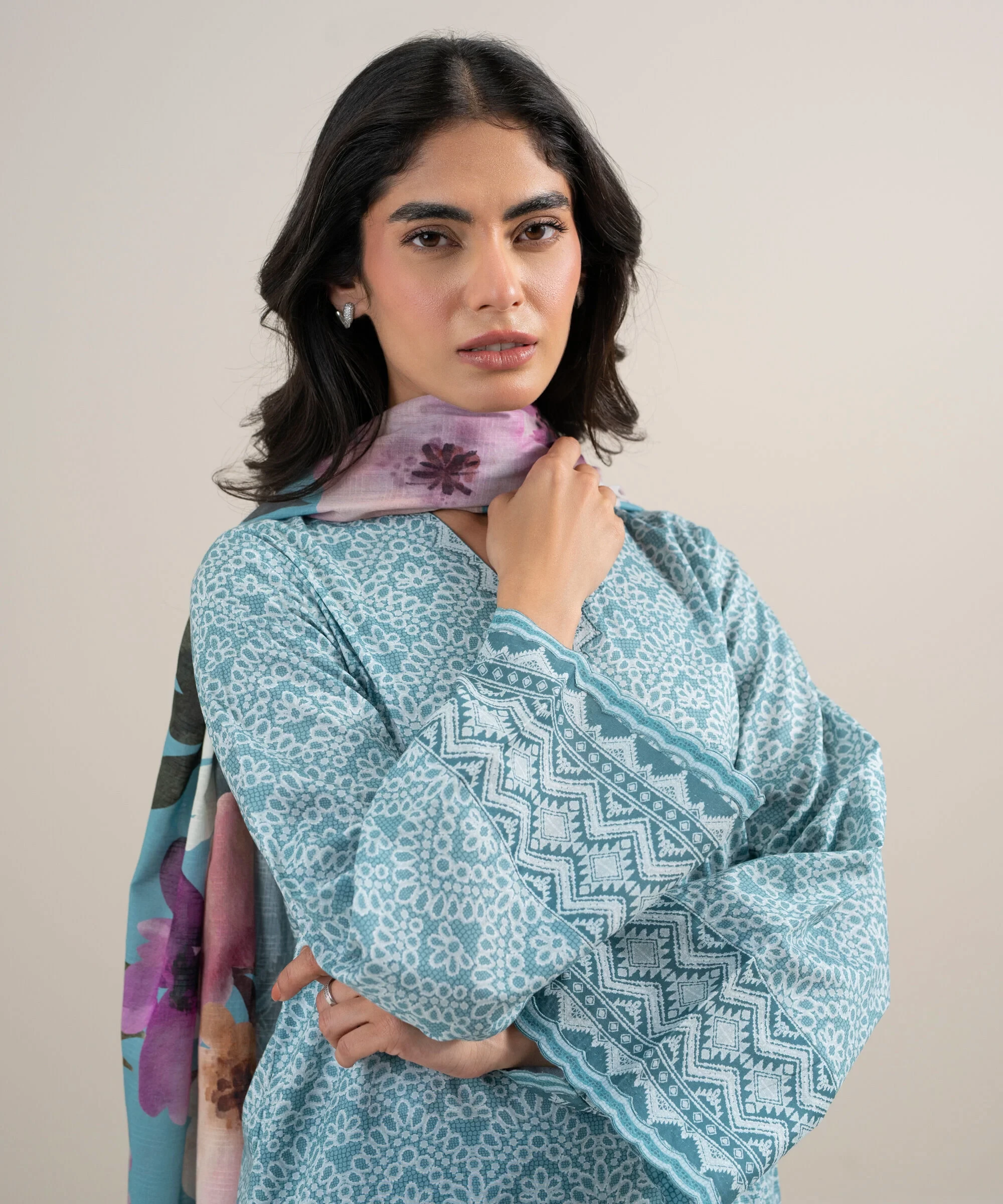 3 Piece - Printed Lawn Suit - U3PDYS26V621