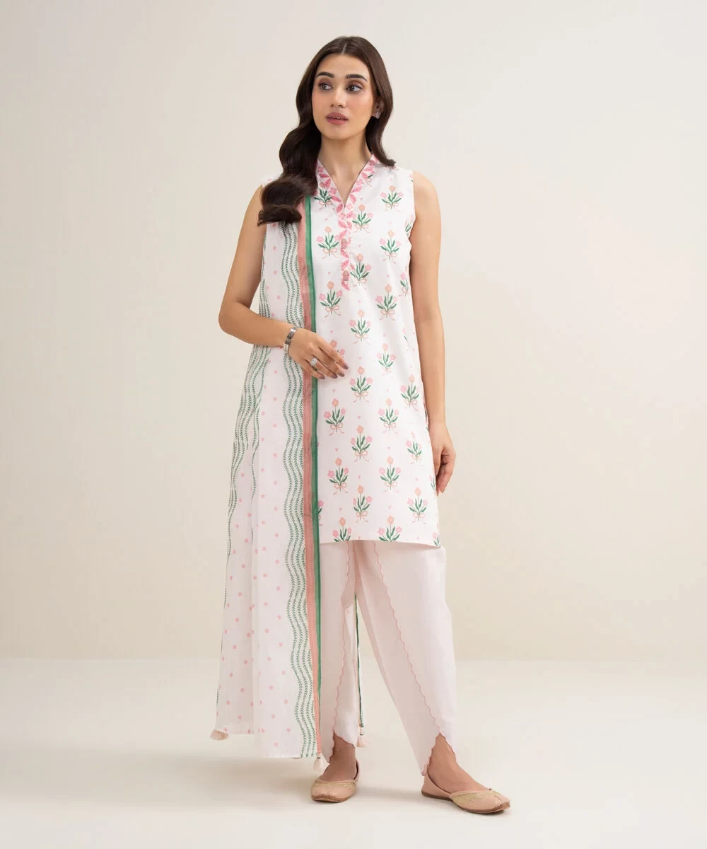 3 Piece - Printed Lawn Suit - U2DEDYS26V65