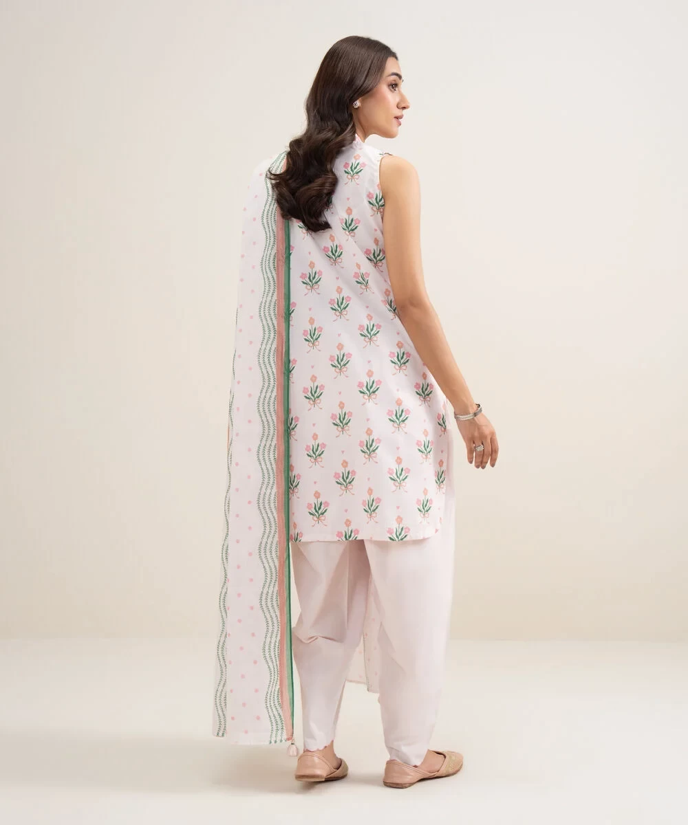 3 Piece - Printed Lawn Suit - U2DEDYS26V65