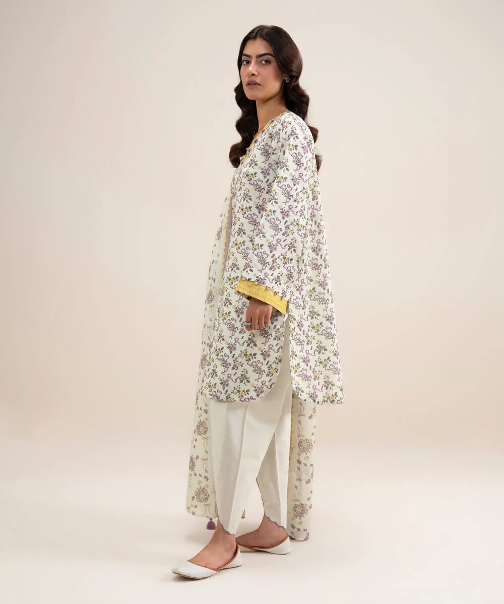 3 Piece - Printed Lawn Suit - U2DEDYS26V68