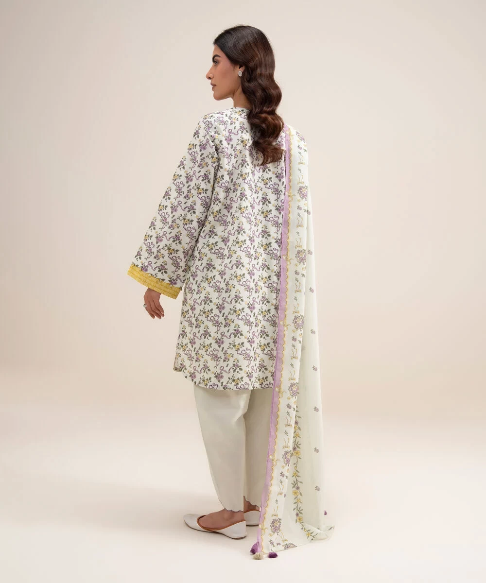 3 Piece - Printed Lawn Suit - U2DEDYS26V68
