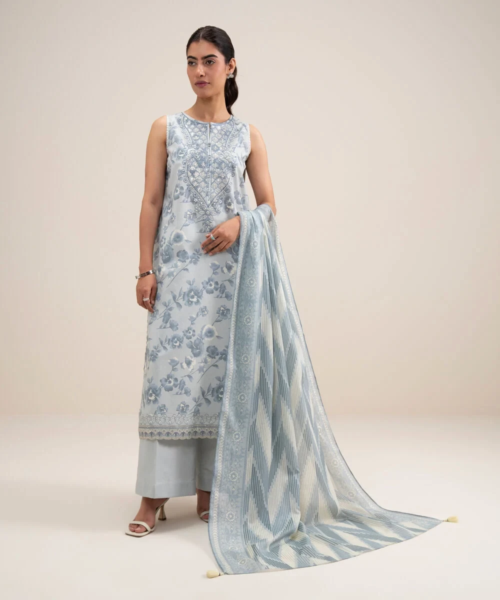3 Piece - Embroidered Lawn Suit - 2DEDYS26V644