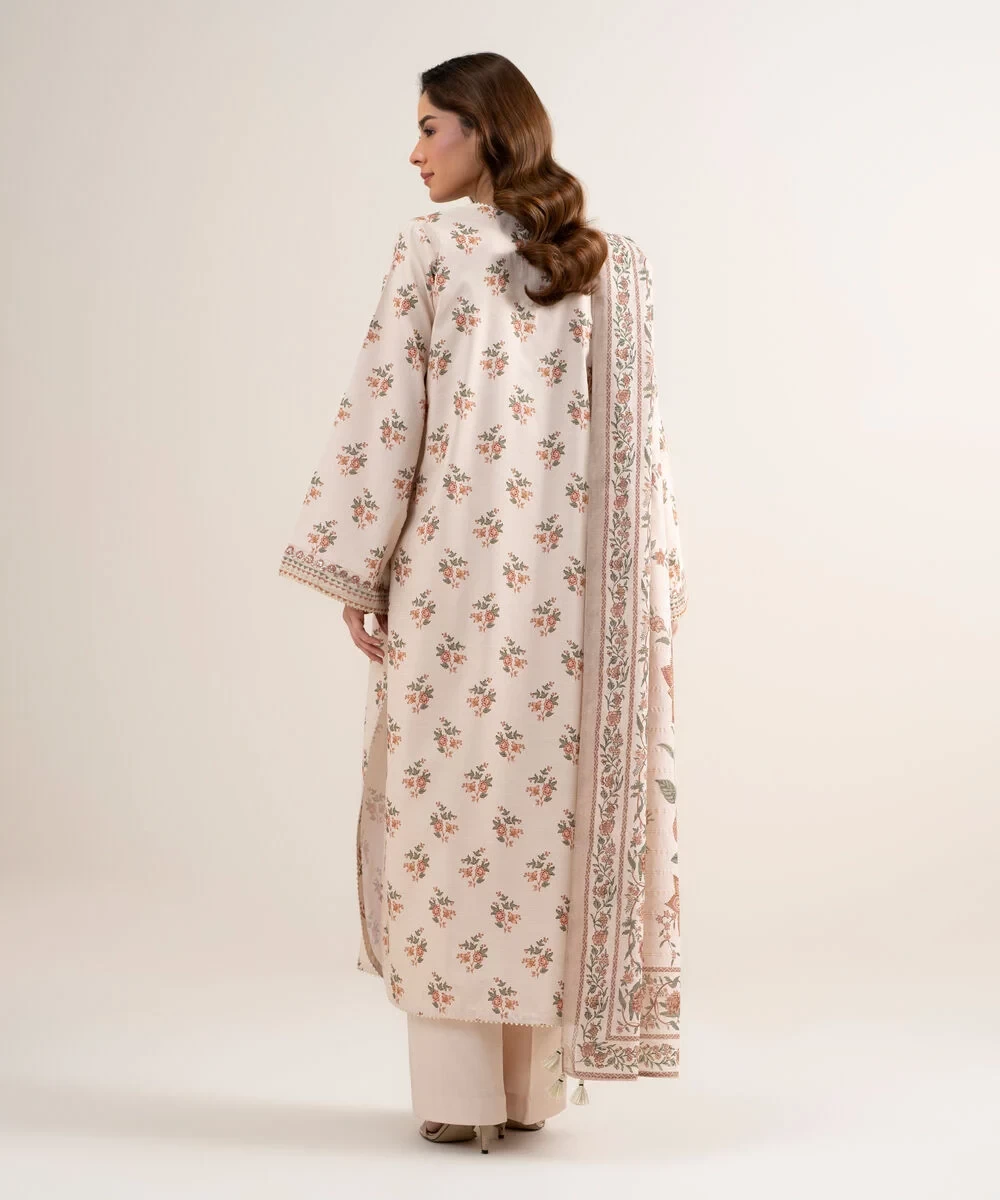 3 Piece - Embroidered Zari Lawn Suit - 2DEDYS26V646