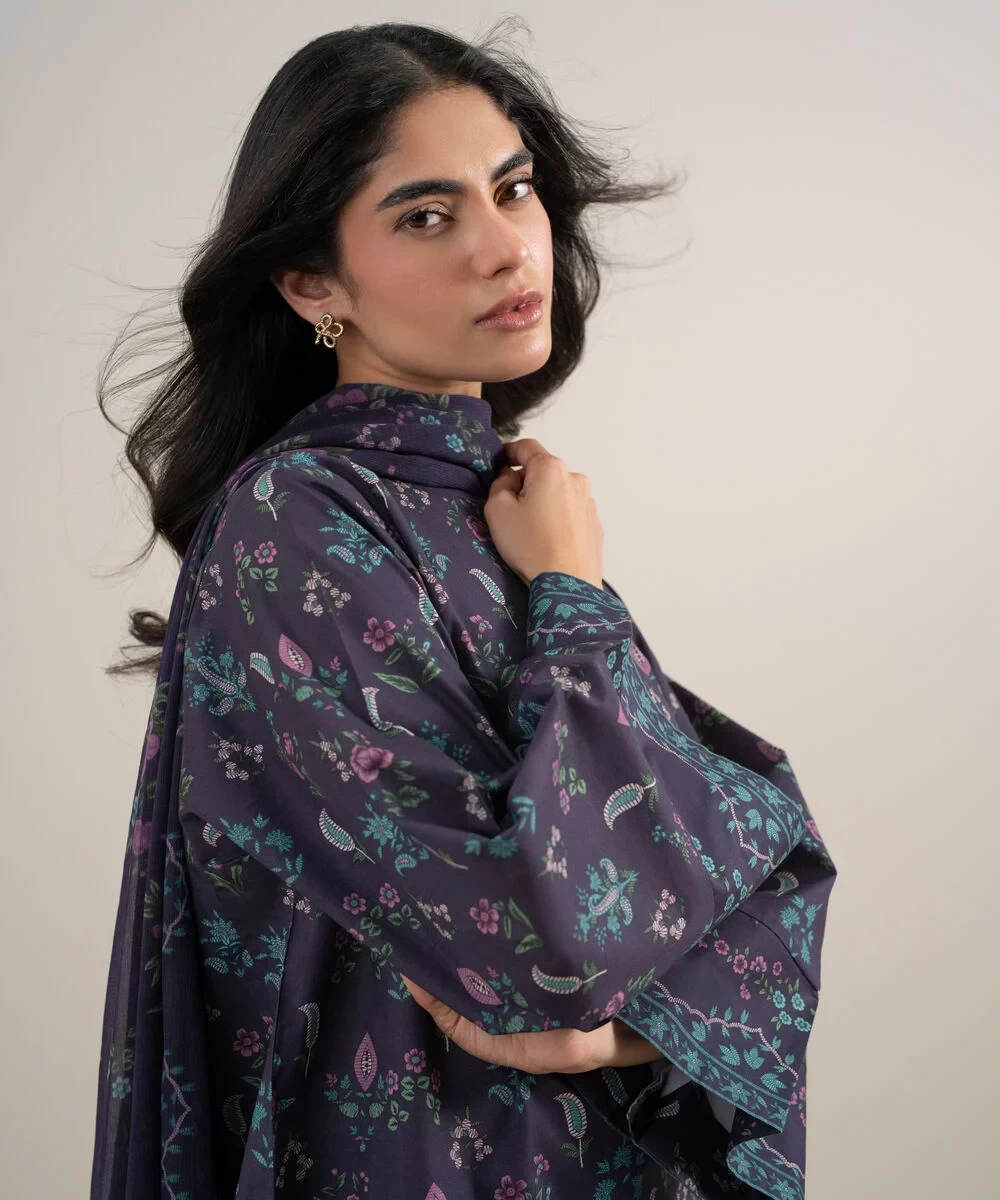 3 Piece - Printed Lawn Suit - U3PDYS26V616