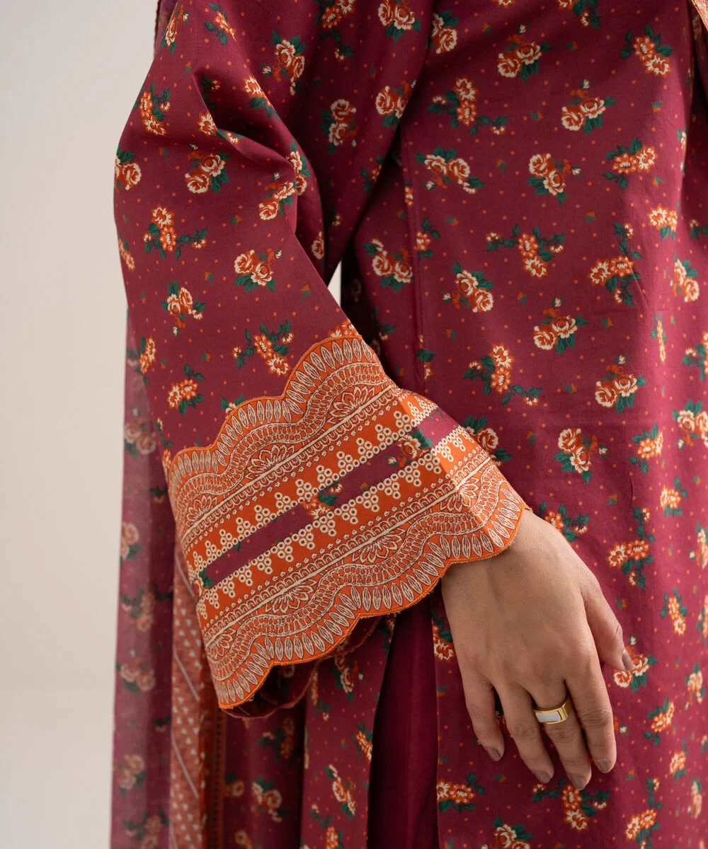 3 Piece - Printed Lawn Suit -  U2TDDS26V639