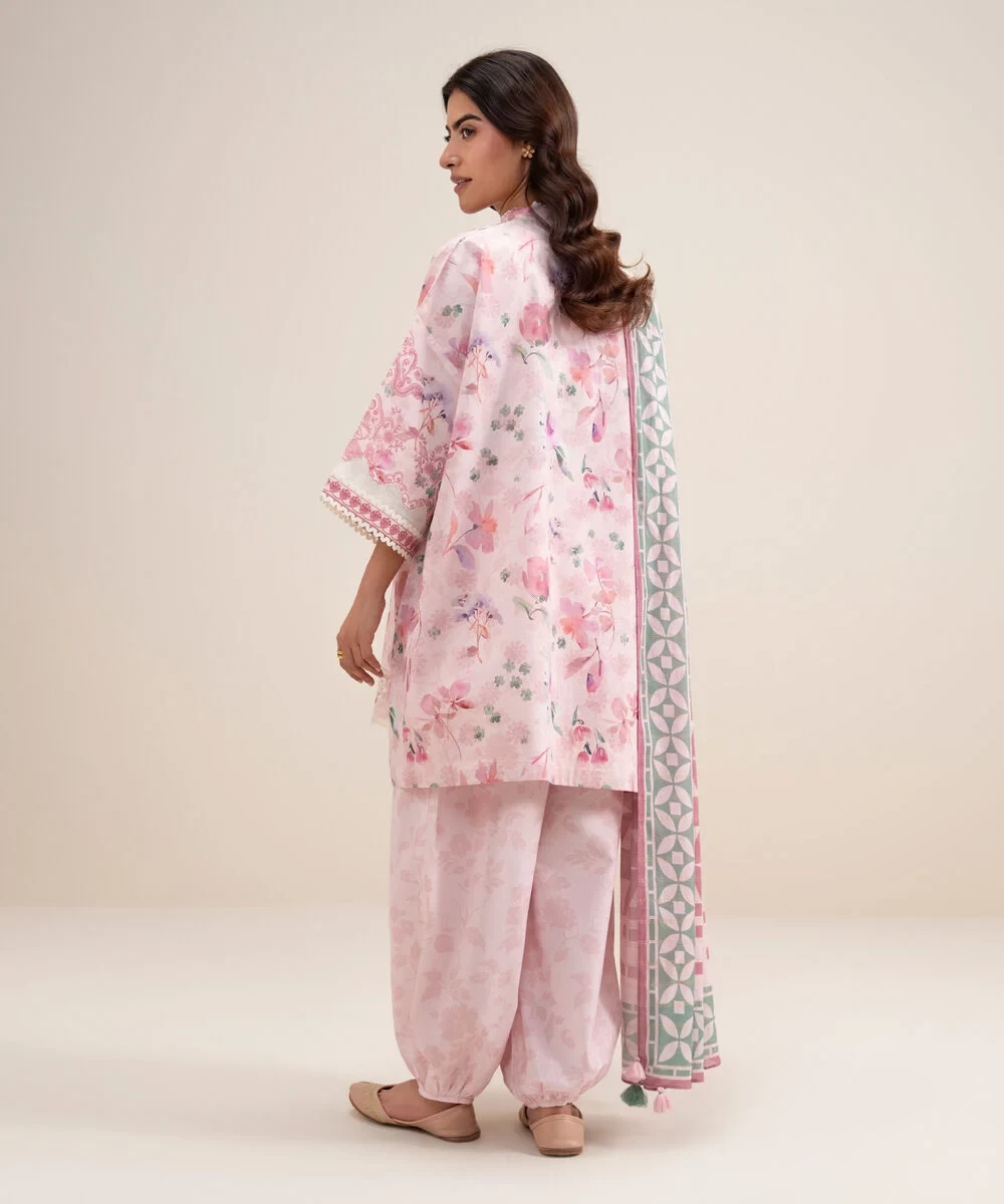 3 Piece - Embroidered Zari Lawn Suit - 3PEDYS26V636