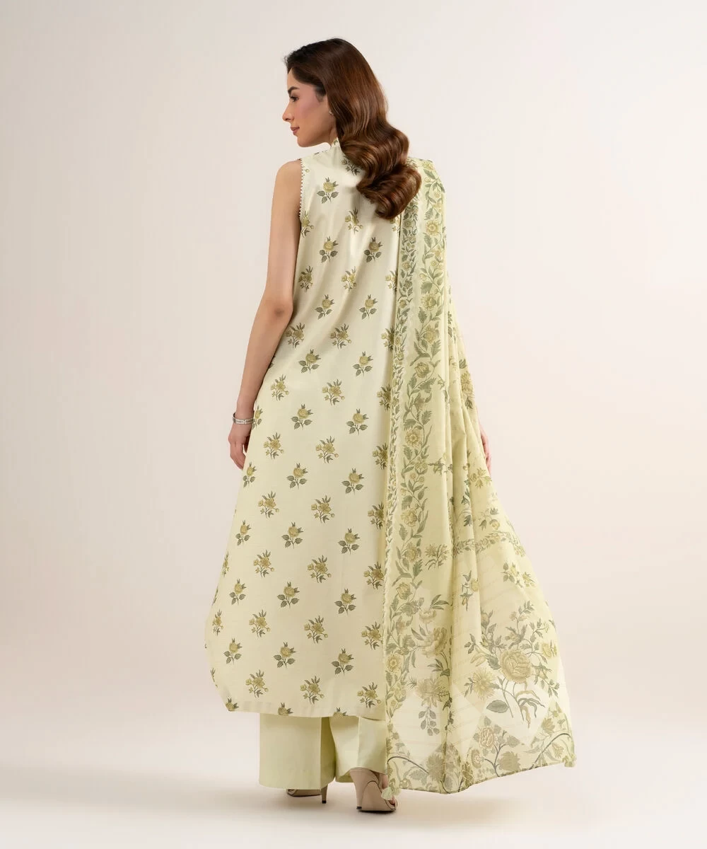 3 Piece - Embroidered Zari Lawn Suit -  2DEDYS26V648