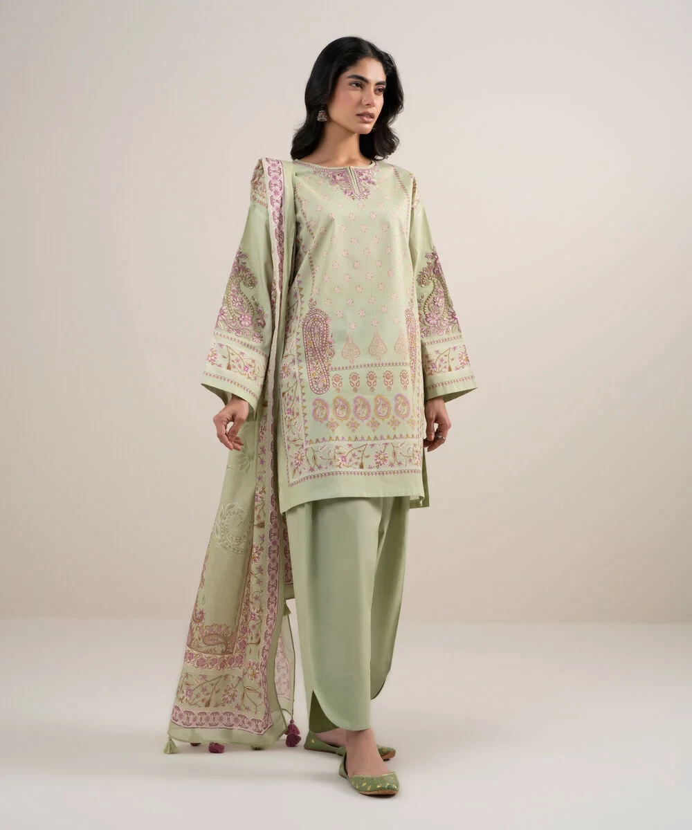 3 Piece - Embroidered Lawn Suit - 2TEDYS26V653