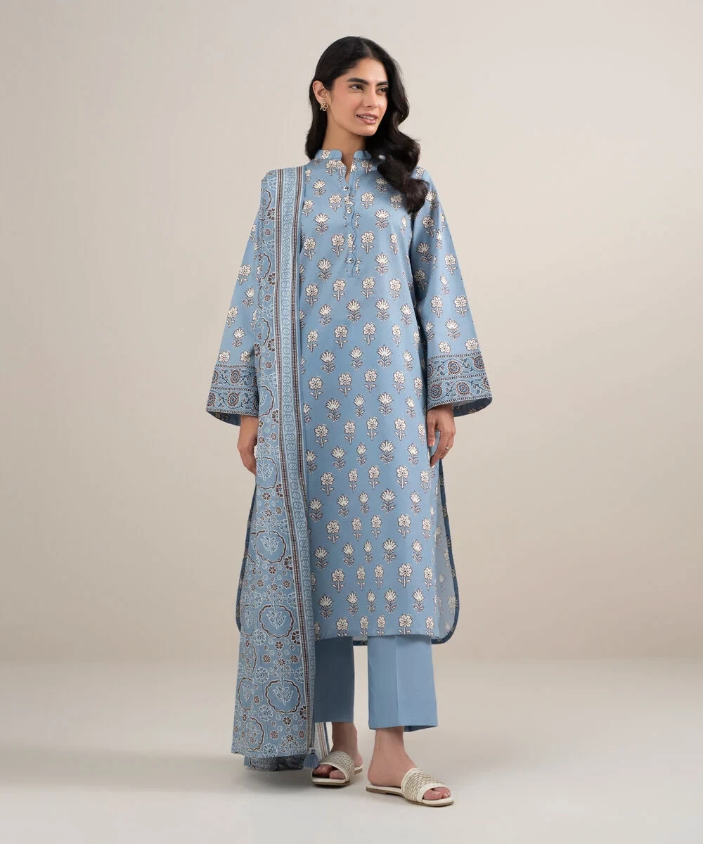3 Piece - Printed Lawn Suit - U3PDDS26V628