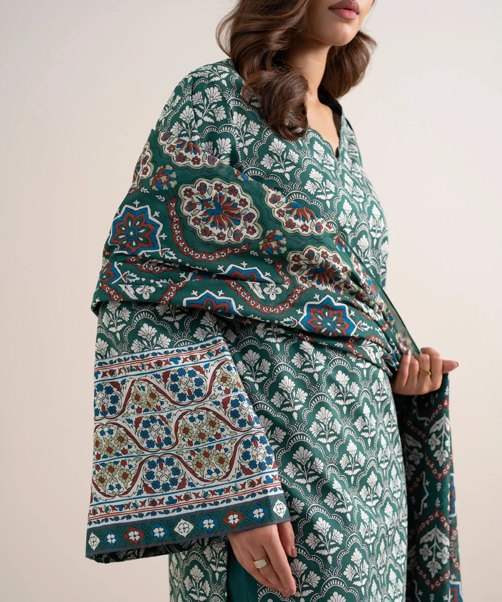 3 Piece - Printed Lawn Suit - U3PDDS26V624