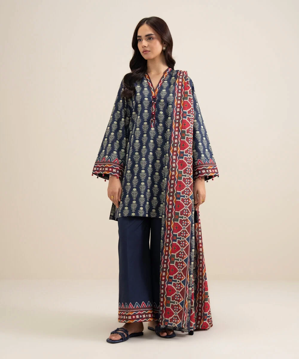 3 Piece - Printed Lawn Suit - U3PDYS26V618