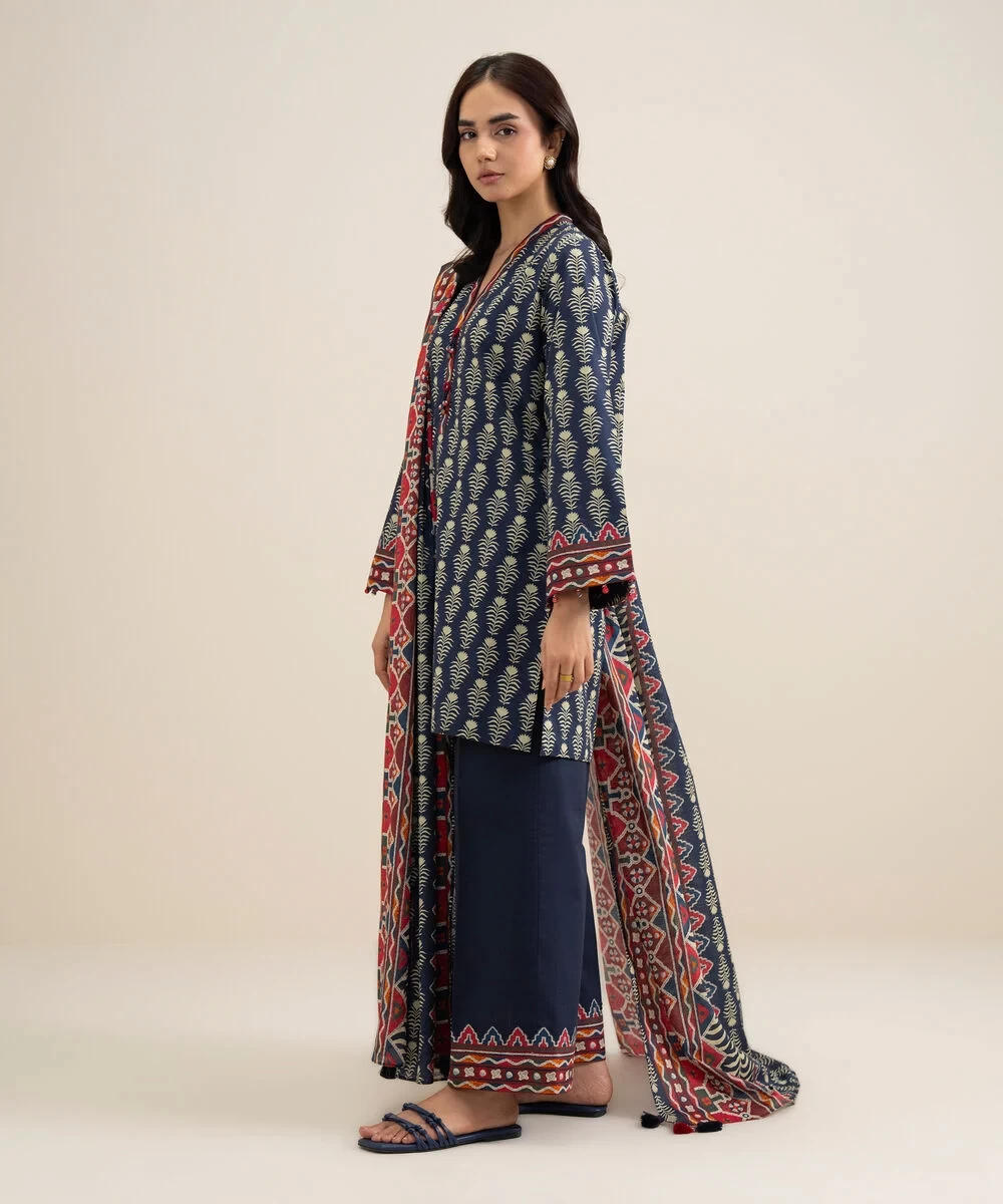3 Piece - Printed Lawn Suit - U3PDYS26V618