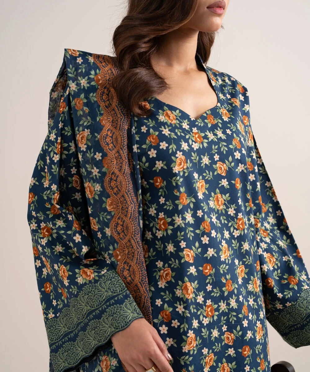 3 Piece - Printed Lawn Suit - U2TDDS26V638