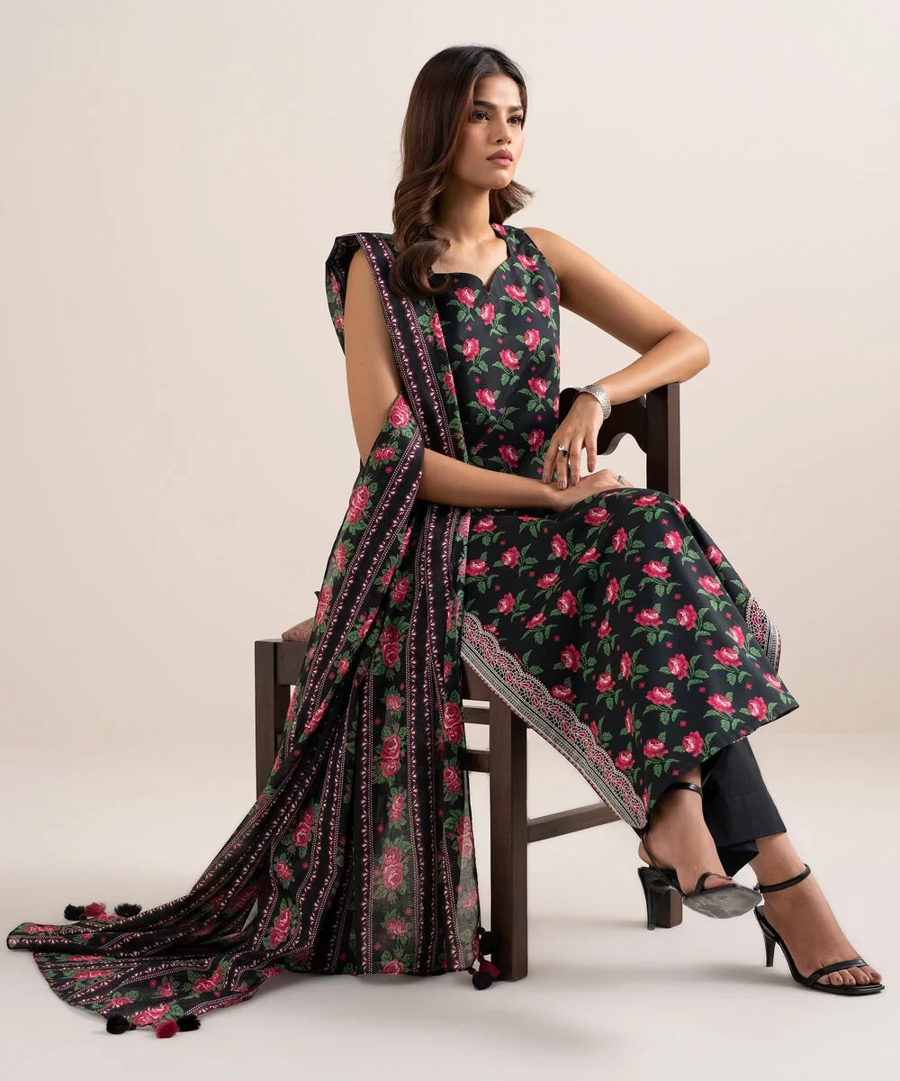 3 Piece - Printed Lawn Suit - U2TDDS26V640