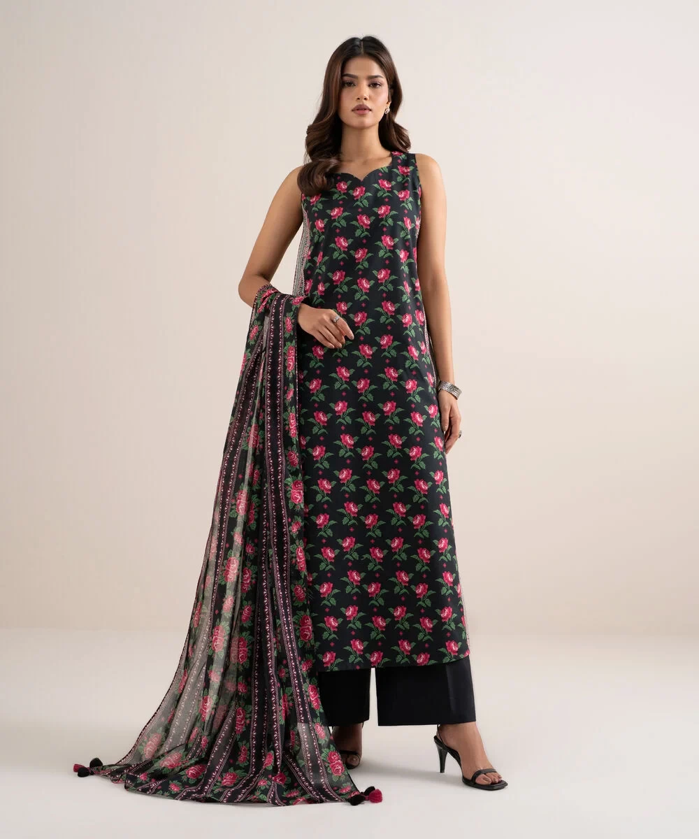 3 Piece - Printed Lawn Suit - U2TDDS26V640