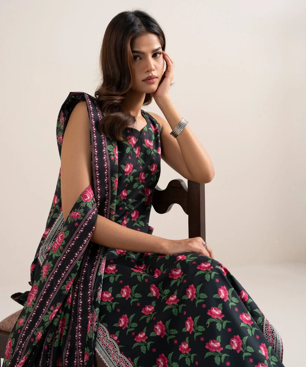3 Piece - Printed Lawn Suit - U2TDDS26V640