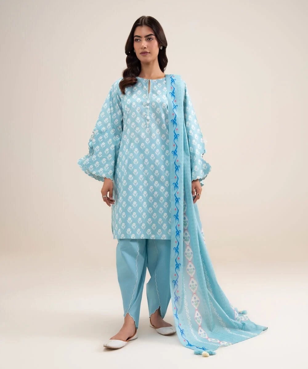 3 Piece - Printed Lawn Suit - U2DEDYS26V66