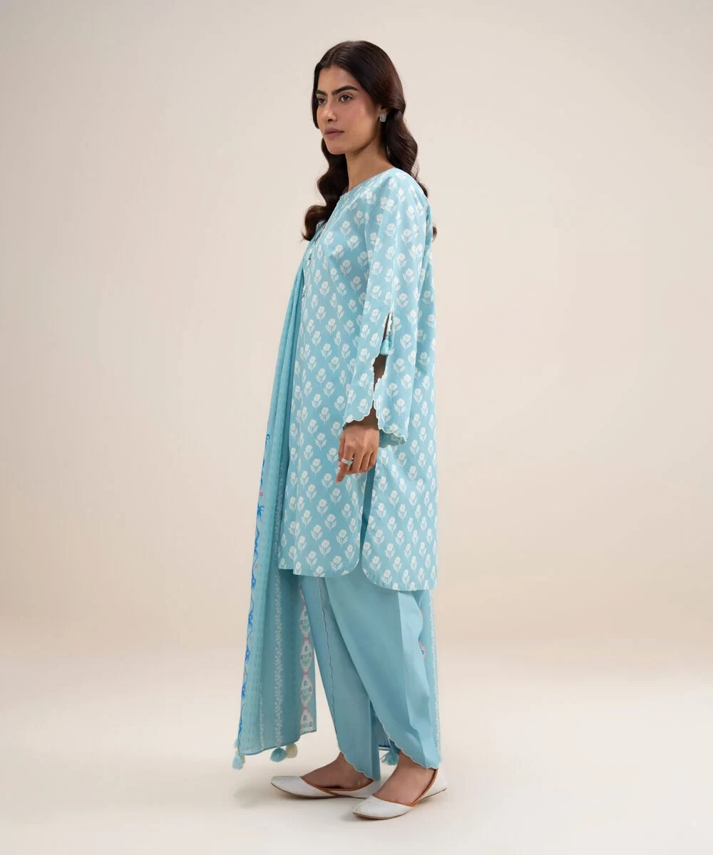 3 Piece - Printed Lawn Suit - U2DEDYS26V66