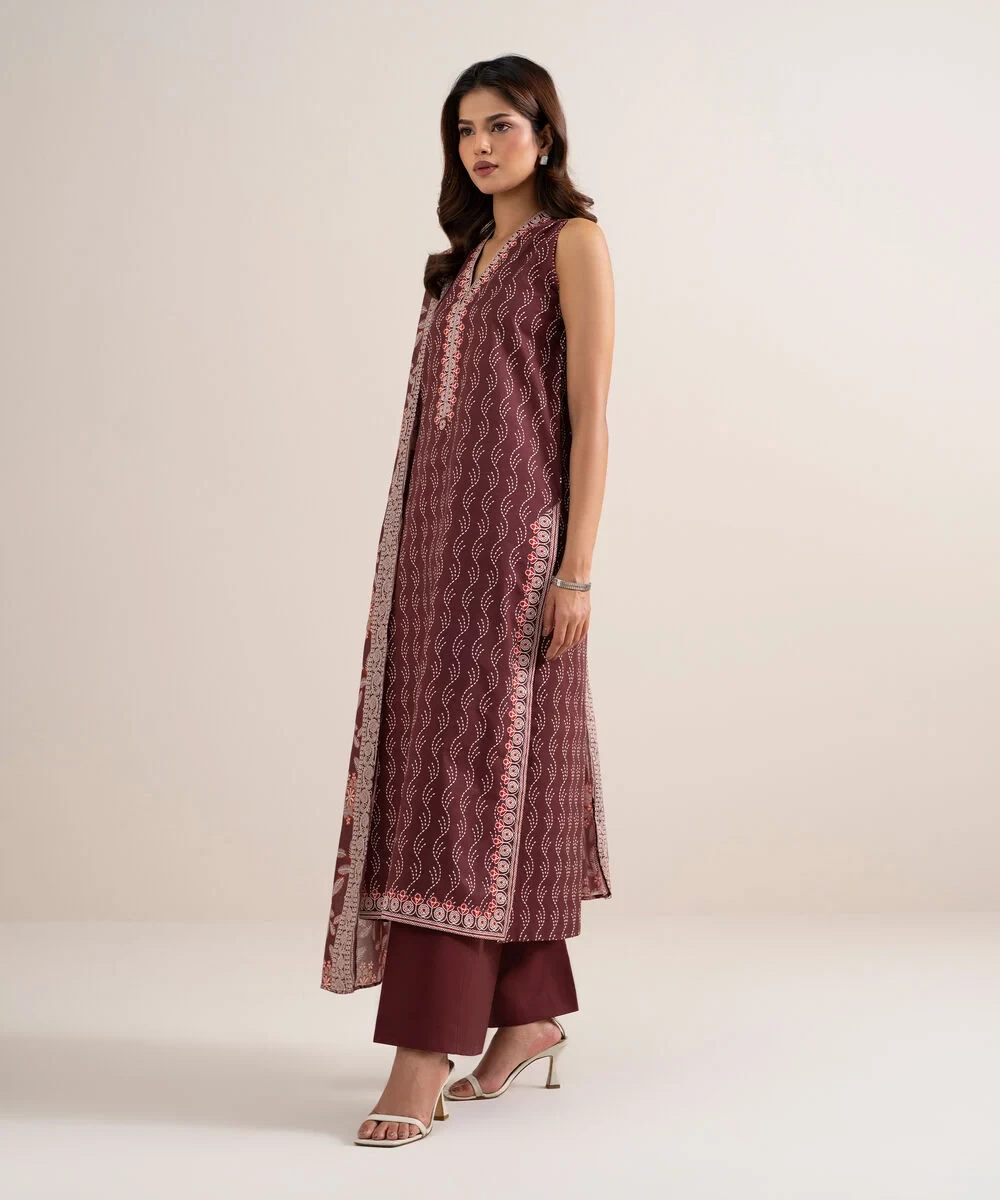 3 Piece - Printed Lawn Suit - U3PDDS26V632