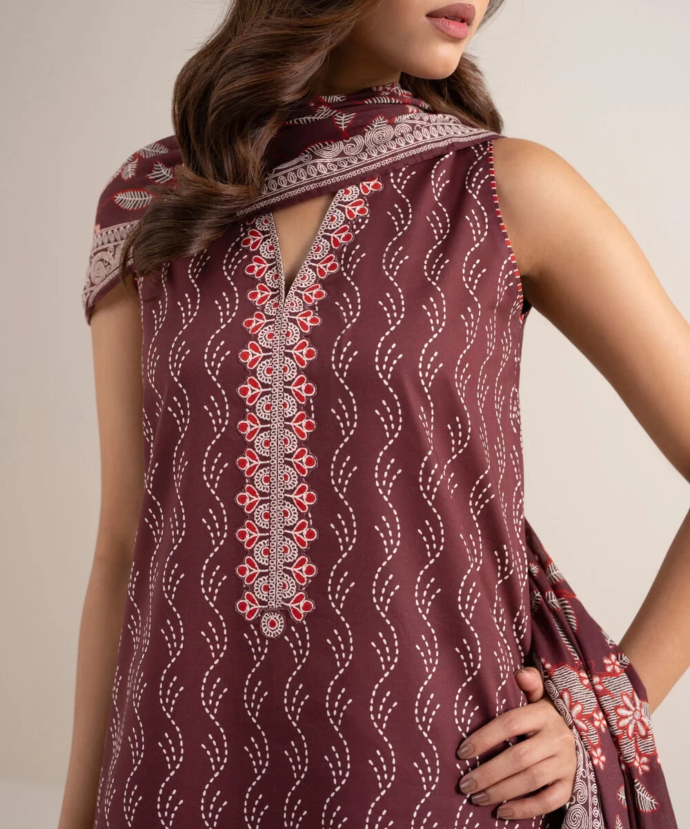 3 Piece - Printed Lawn Suit - U3PDDS26V632