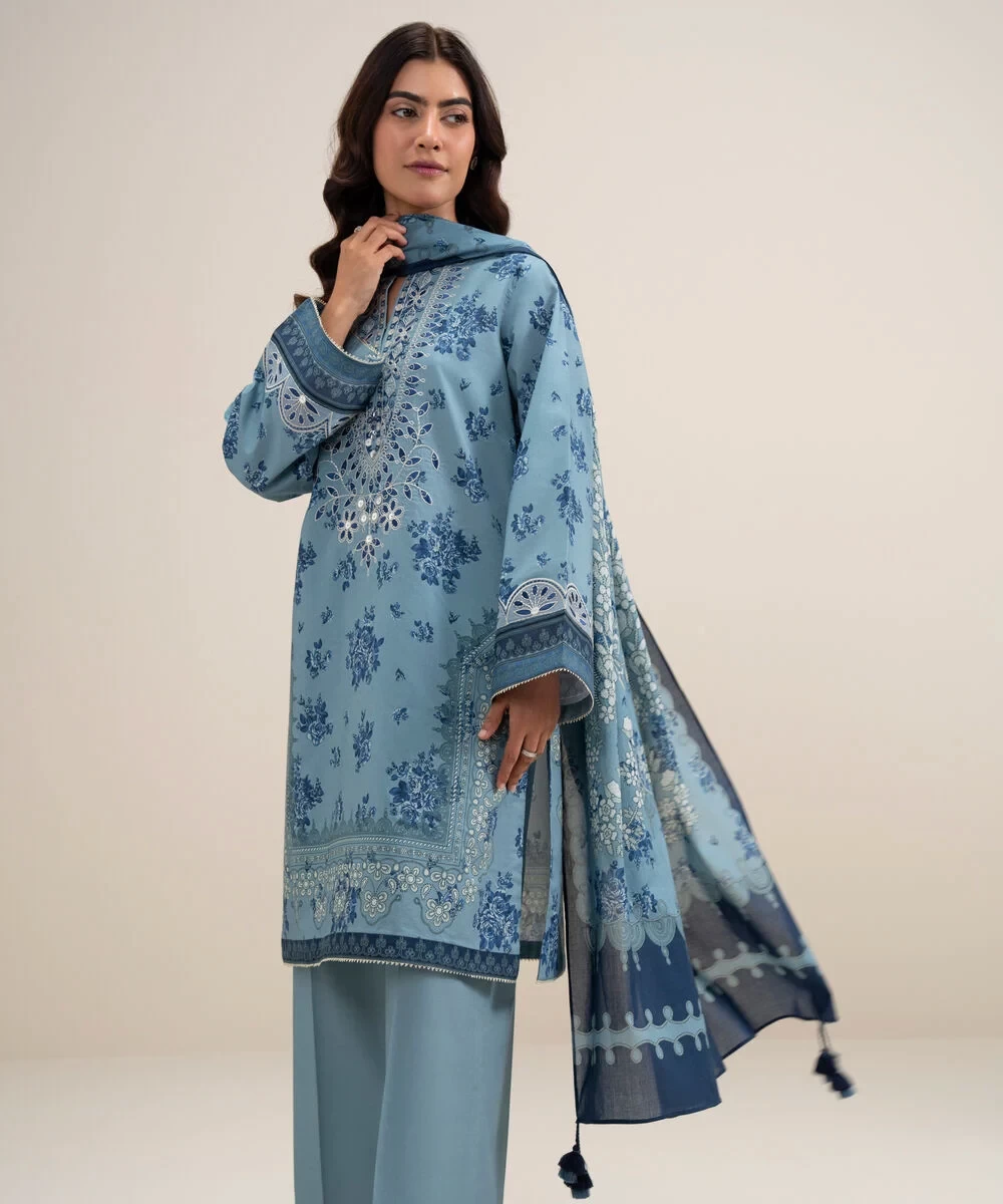 3 Piece - Embroidered Lawn Suit - 2DEDYS26V649