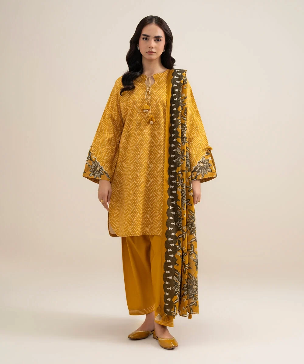 3 Piece - Printed Lawn Suit -  U3PDDS26V631