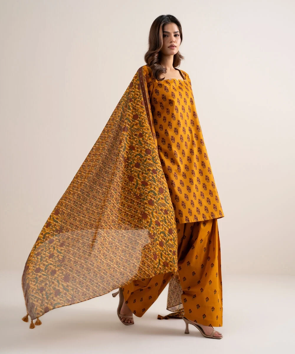 3 Piece - Printed Lawn Suit - U3PDDS26V618