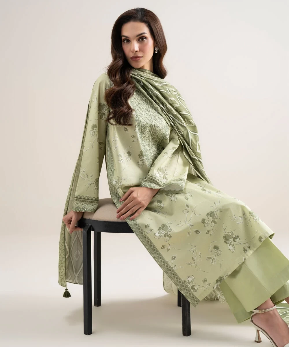 3 Piece - Embroidered Lawn Suit -  2DEDYS26V641