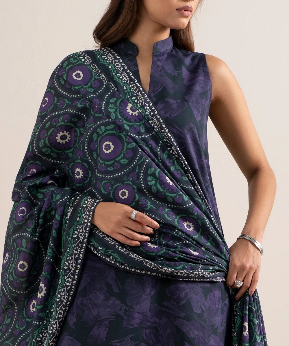 3 Piece - Printed Lawn Suit - U3PDYS26V612
