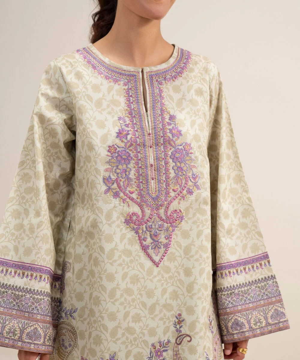 3 Piece - Embroidered Lawn Suit - 2TEDYS26V654