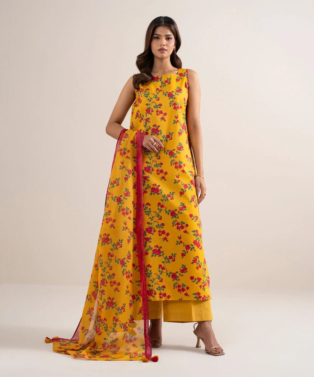 3 Piece - Printed Lawn Suit -  U2TDDS26V637