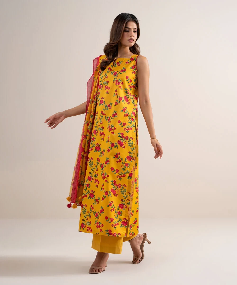 3 Piece - Printed Lawn Suit -  U2TDDS26V637