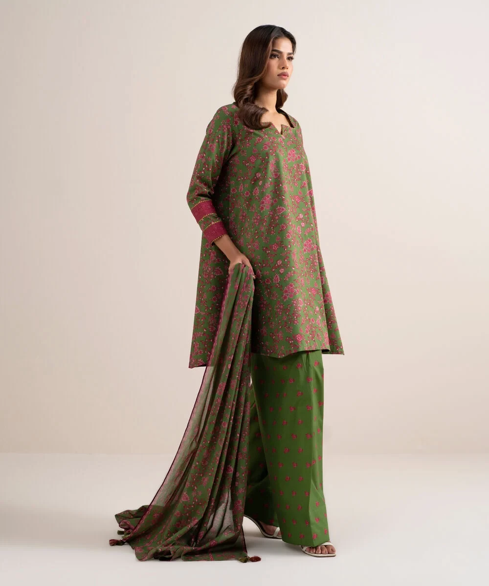 3 Piece - Printed Lawn Suit - U3PDDS26V619