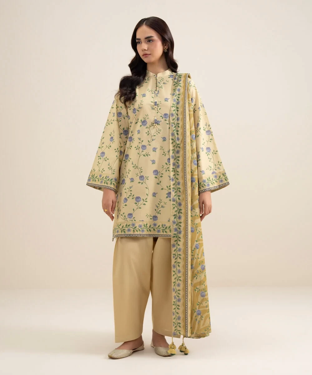 3 Piece - Printed Lawn Suit - U3PDDS26V610
