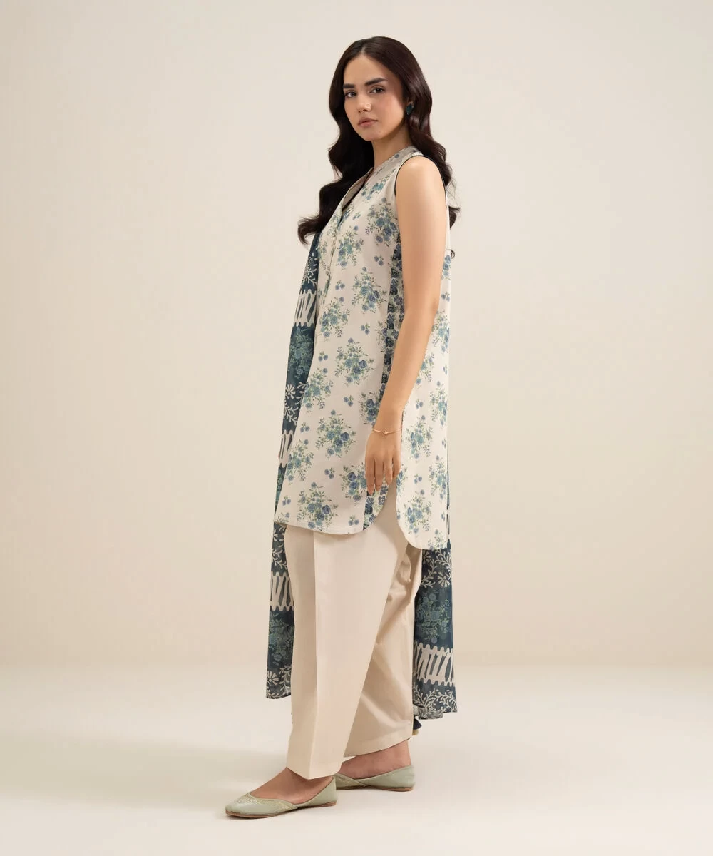 3 Piece - Printed Lawn Suit - 0U3PDDS26V69