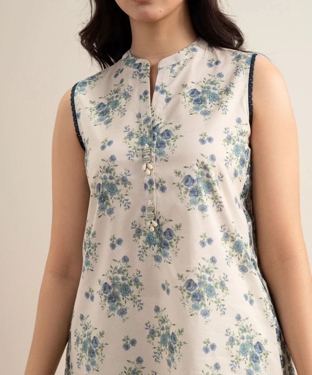 3 Piece - Printed Lawn Suit - 0U3PDDS26V69